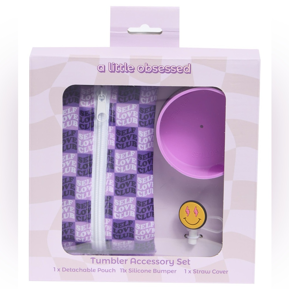 ORLY a little obsessed Tumbler Accessory Set pouch/silicone bumper/straw cover